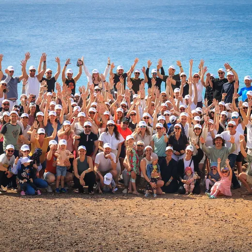 Gruppenbild am Strand von Fuerteventura