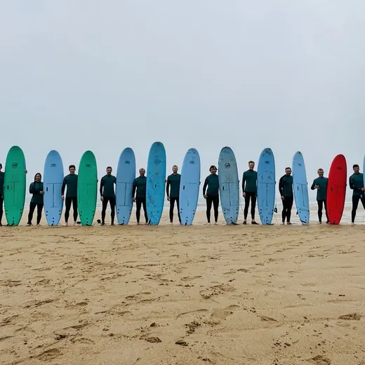 Surfboards am Strand in Spanien